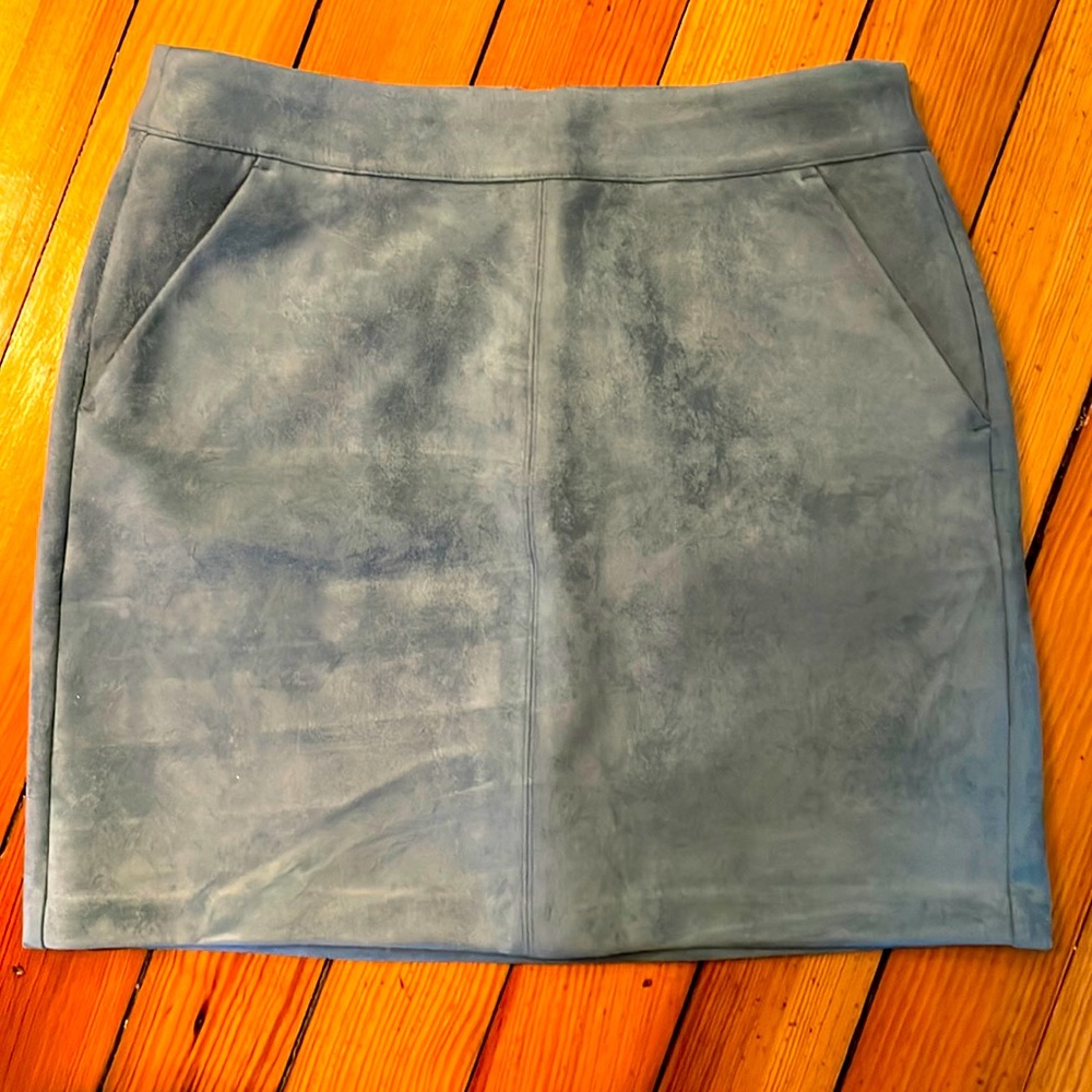 Faux suede mini skirt